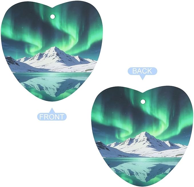 5PCS Car Air Freshener Hanging Personalized Double Sided Snow Lakes Car Fresheners Long Lasting New Cars Scents Cute Automotive Freshies for Closets Drawers (tea)