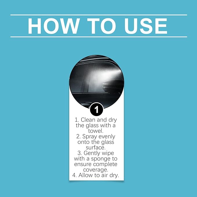 100ml Anti Fog Spray Car Windscreen Demister For Cars &ampTrucks Car Glass Cleaner For Driving Window Cleaner Spray For Glasses Water Repellent Spray For Glass Windscreen Rain Repellent (5)