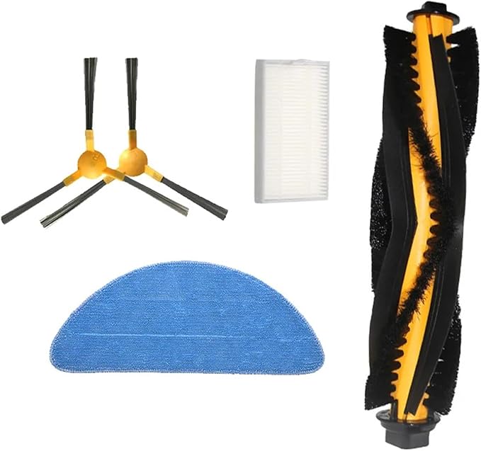 MIUYTRN Robot Vacuum Cleaner Accessories 800T 820S C30B Parts Main Roller Side Brush Mop Cloth cuicui(4 Side Brush)