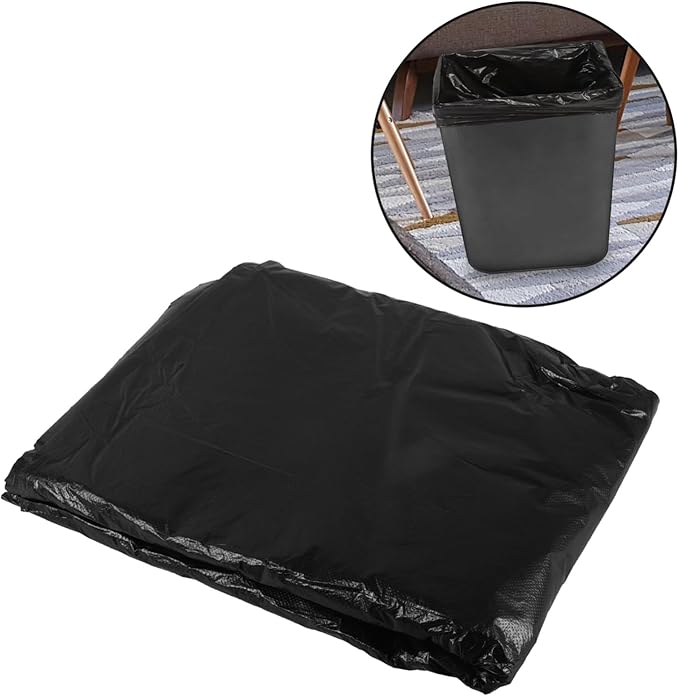 25pcs Thickened Hdpe Garbage Bags Large Capacity Bathroom Trash Bags Leakproof Tear-resistant Kitchen Waste Liners for Home and Office Use