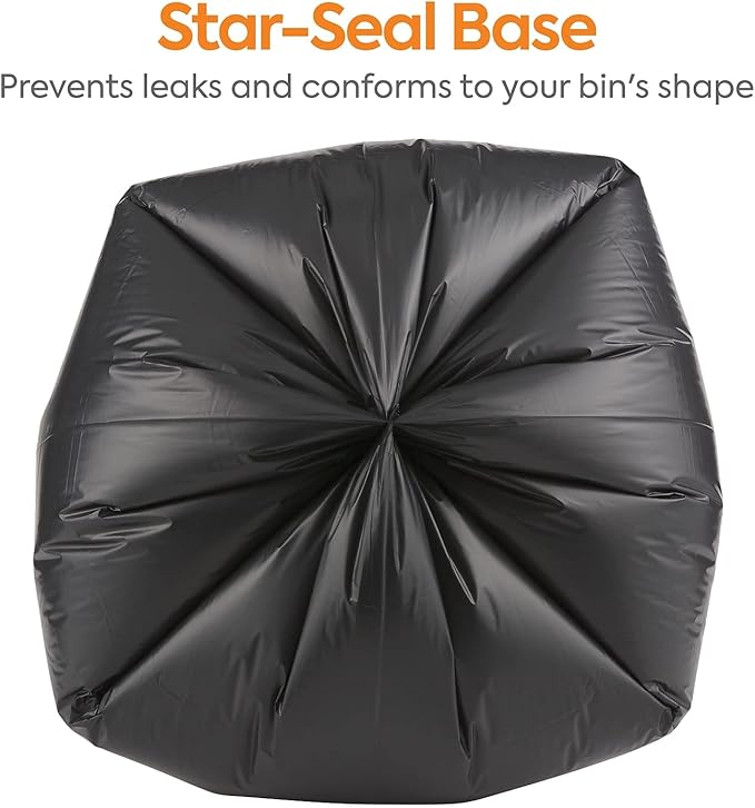 Professional 30-33 Gallon Trash Bag 33 x 39 Low Density 1.35 mil Black 150 Bags/Box