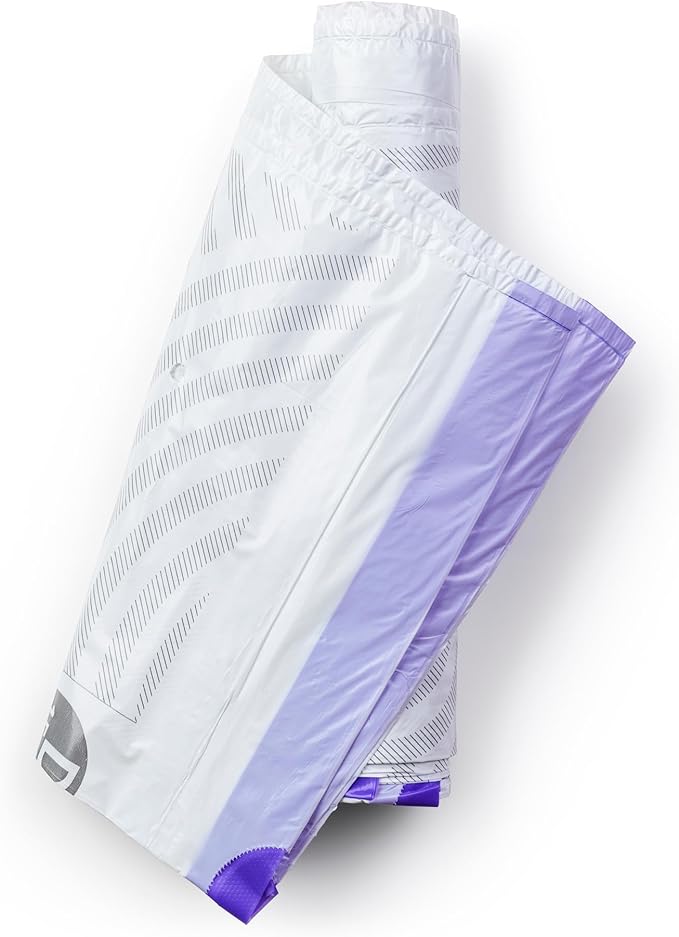Brabantia PerfectFit Trash Bags (Size D / 4-5.3 Gal) Thick Plastic Trash Can Liners with Drawstring Handles (20 Bags)
