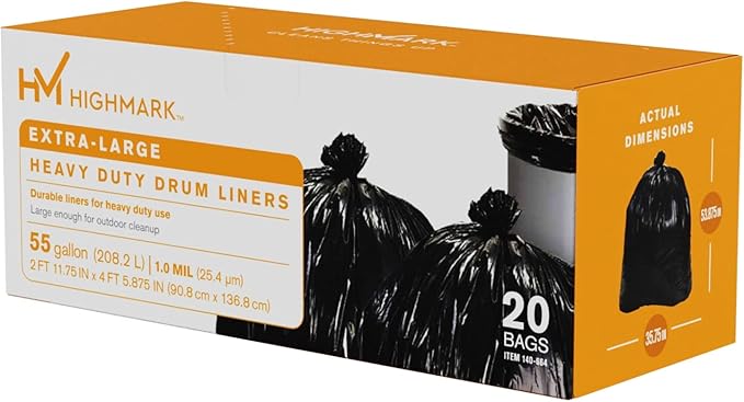 Highmark Trash Bags 55 Gallons Box Of 20 DP00664