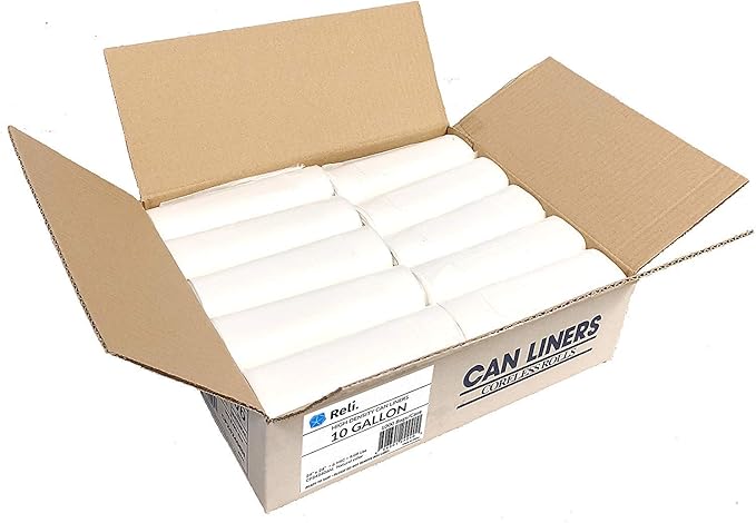 Reli. 6-10 Gal Trash Bags (1000 Bags) &amp 40-45 Gal Trash Bags (250 Bags)