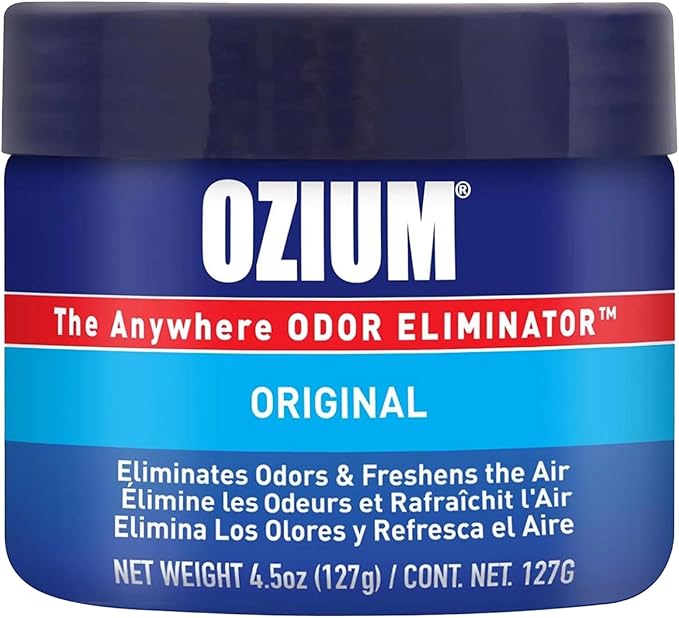 Ozium Air Sanitizer 4.5 oz Gel: Odor Eliminator for Strong Odor Car Air Freshener (Original 1 Pack)