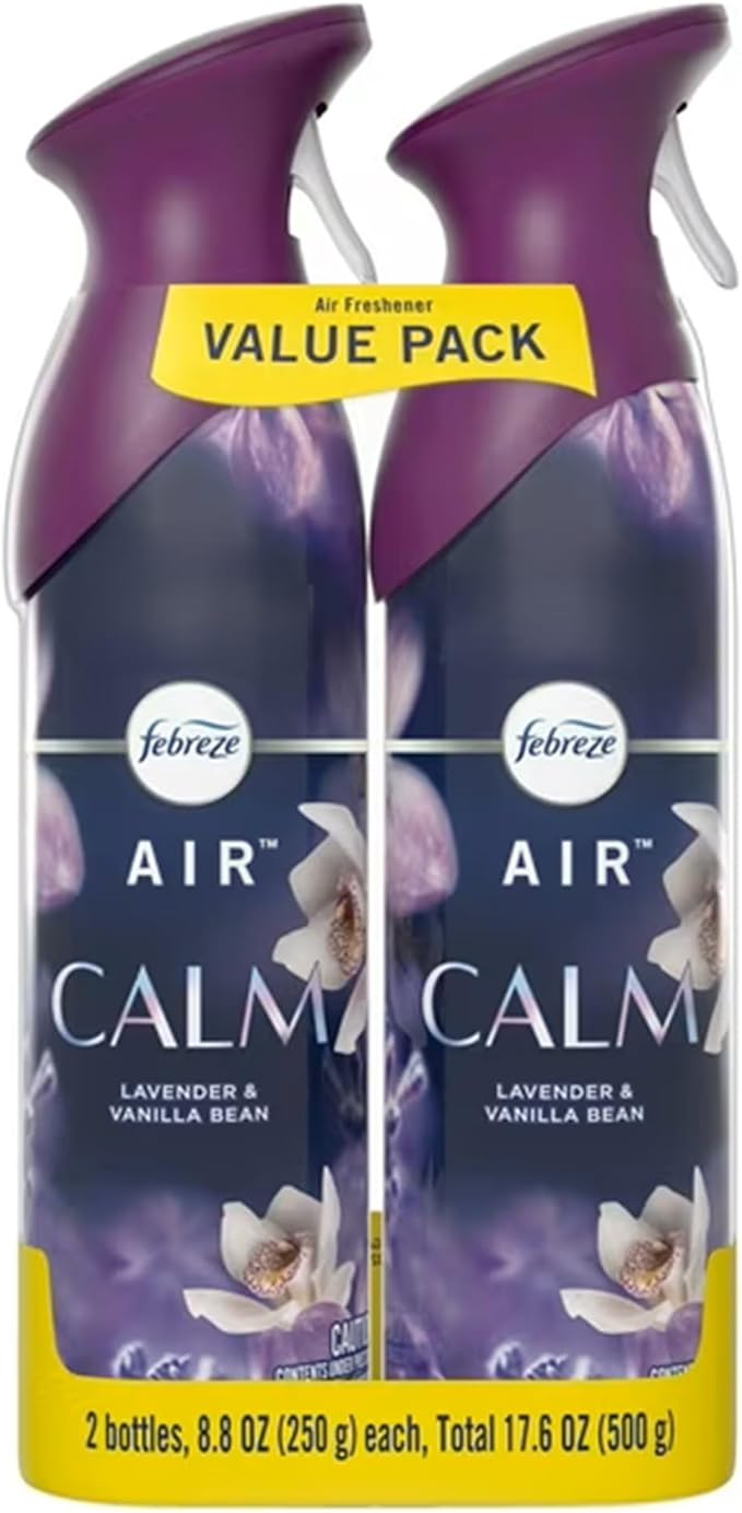 Febrezee Odor-Fighting Air Freshener Room Fresheners Air Effects Air Spray Air Freshener Mist 8.8 Ounce - 2 Count (Pack of 1) (Calm)