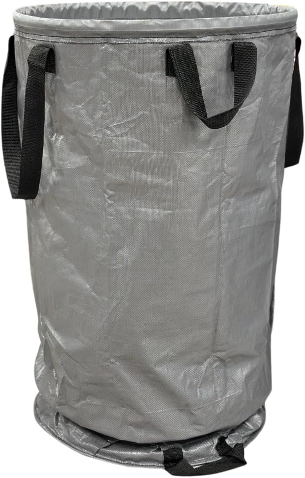 DURASACK Heavy Duty Valet Trash Bag Janitorial Commericial Cleaning Stand-Up Collapsible Trash Pickup Bag 80-Gallon Capacity Pack of 5