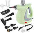 Handheld Pressurized Steam Cleaner with 12 pcs Accessories Portable Steamer for Cleaning Steam Cleaner for Home Use Steamer for Cleaning Car Furniture Floor Upholstery Grout and Tile Green