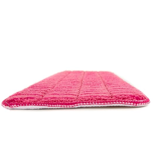Zwipes Professional Premium Microfiber Smooth Wet Scrubbing Replacement Mop Pads 18 inch 3-Pack Red