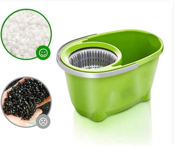 Spin Mop  Stainless Steel 360 Spinning  Bucket Floor Cleaning System with Microfiber Replacement Refills