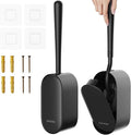 Toilet Bowl Brush and Holder OSCIOSS Toilet Brush Set with Ergonomic Design Compact Size Durable Bristles RV Toilet Brushes &amp Holders for Dead Corner Clean (Black 2pack)