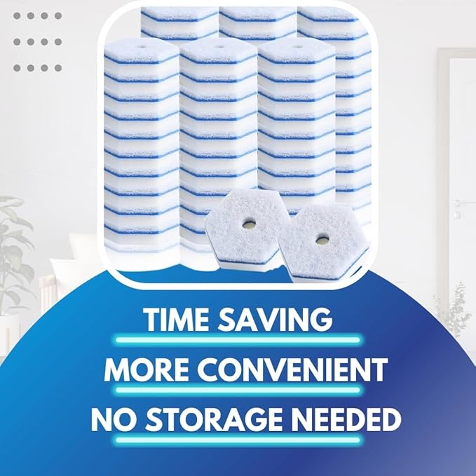 SEDLAV Disposable Toilet Bowl Cleaning Refills Wand Heads Cleaning Wand Refills (30)