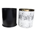 Garneck Marbling Trash Can Mouth Garbage Bin Plastic Wastebasket for Kitchen Bedroom Bathroom Home Use Compact Versatile Rubbish Bin