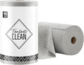 Fantasticlean Microfiber Cleaning Cloth Roll -90 Pack Tear Away Microfiber Towels 12 x 12 Reusable Washable Lint Free Ultra Absorbent Dishcloth for All-Around Cleaning Supplies (Grey)