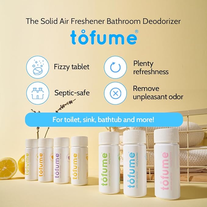 Effervescent Bathroom Air Freshener - Fresh Freesia - Toilet Deodorizer Bathroom Odor Eliminator Toilet Freshener Flushable Air Freshener Toilet Tablets 90 Count (Pack of 3)