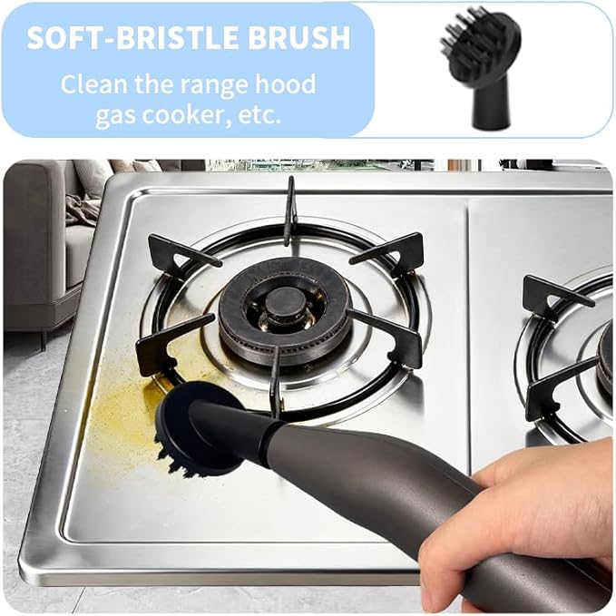Handheld Steam Cleaner for Home Pressurized Portable Handheld &amp Mop 2-in-1 Steamer for Cleaning with 10 pcs Accessories for Multi-Surface Cleaning Floors Tiles Grout Kitchen Bathroom Couch
