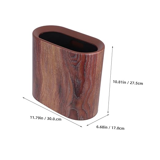 Zerodeko Marble Gap Trash Can Home Kitchen Bathroom Wastebasket Sturdy Floor Trash Bin for Bedroom and Living Room Easy to Clean Rubbish Bin Elegant Design