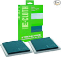 E-Cloth Microfiber Window Cleaning Cloth Kit - Glass Cleaning Cloth for Windows Mirrors Cars Lenses Eyeglasses &amp More Streak Free Clean Machine Washable Reusable Towel - Green (2 Kits)