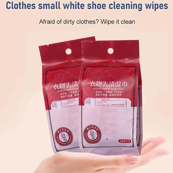 5/10PCS Portable Emergency Stain Removal Wet Wipes Emergency Stain Remover Wipes Stain Remover for Clothes Laundry Wipes Stain Remover Wipes Individually Wrapped (5PCS)