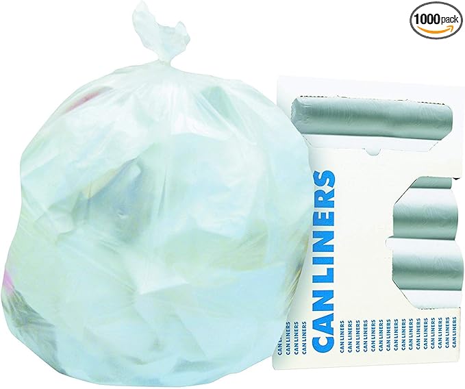 8300012 PT# Z4824LNR01 Liner Garbage Can 8-10gal Hd 8mic Rl 24x24 Ntrl 1000/Ca Made by Heritage Bag Company