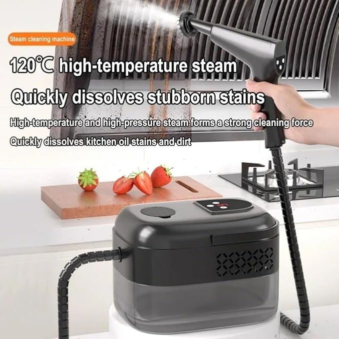 2500W High-Temperature Handheld Steam Cleaner for Air Conditioner Kitchen Hood Car and Floor - Portable Cleaning MachineWhite