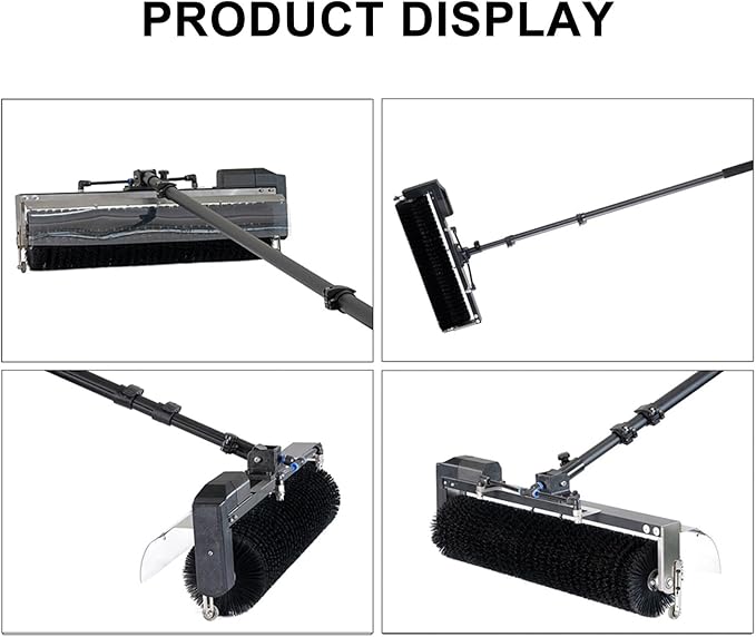 3.5m/5.5m/7.5m Adjustable Window Glass Cleaning Tool Electric Solar Panel Cleaner with Extendable Aluminum Pole7.5M
