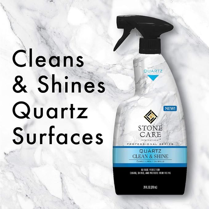 Stone Care International Quartz Cleaner and Polish - 24 Ounce (2 Pack) - Clean &amp Shine Your Quartz Countertops Islands and Stone Surfaces with UV Protection