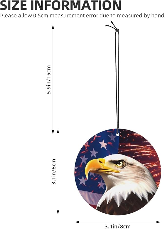 100 PCS Hanging Car Air Freshener Double Sided USA Eagle Flag Automotive Interior Decor Banner Firework Car Essentials for Women Men Lavender Scented