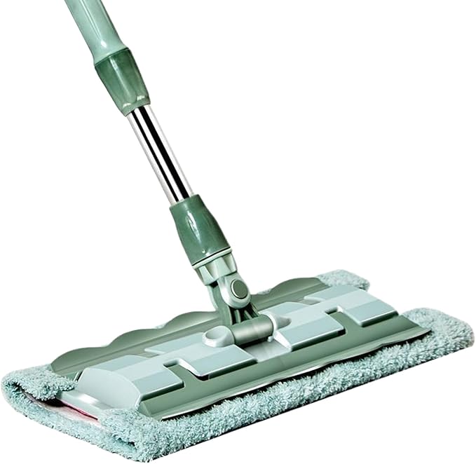 Flat Mops Floor Cleaning - Rotating Flat Head Mop with Telescopic Handle Reusable Pads for Quick Cleaning and Daily Maintenance in Home Kitchen Apartment Tile 14.96in.