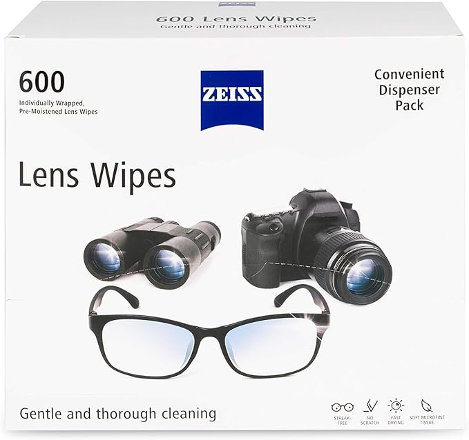ZEISS Pre-Moistened Lens Cleaning Wipes 600 Count