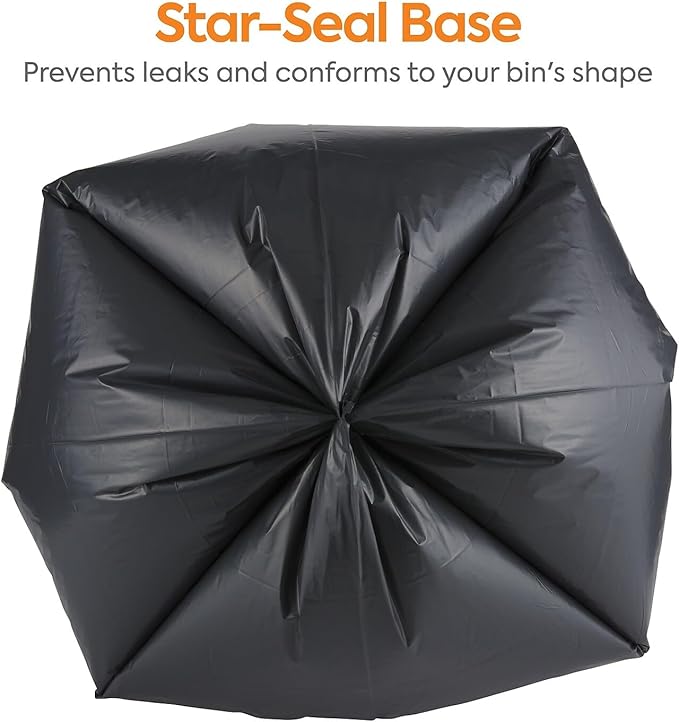 Professional 50-56 Gallon Trash Bag 43 x 47 Low Density 1.8 mil Black 100 Bags/Box