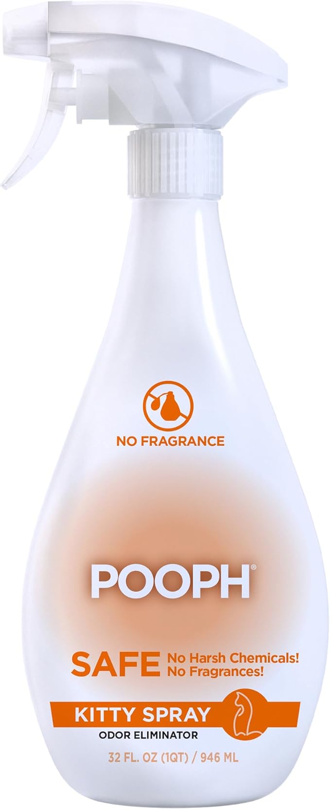 POOPH® Kitty Odor Eliminator – 32 fl oz Bottle – Proprietary Odor-Elimination Technology Works On-Contact – Cat Trees Toys Furniture Bedding – NO Fragrances NO Harsh Chemicals Safe &amp Non-Toxi