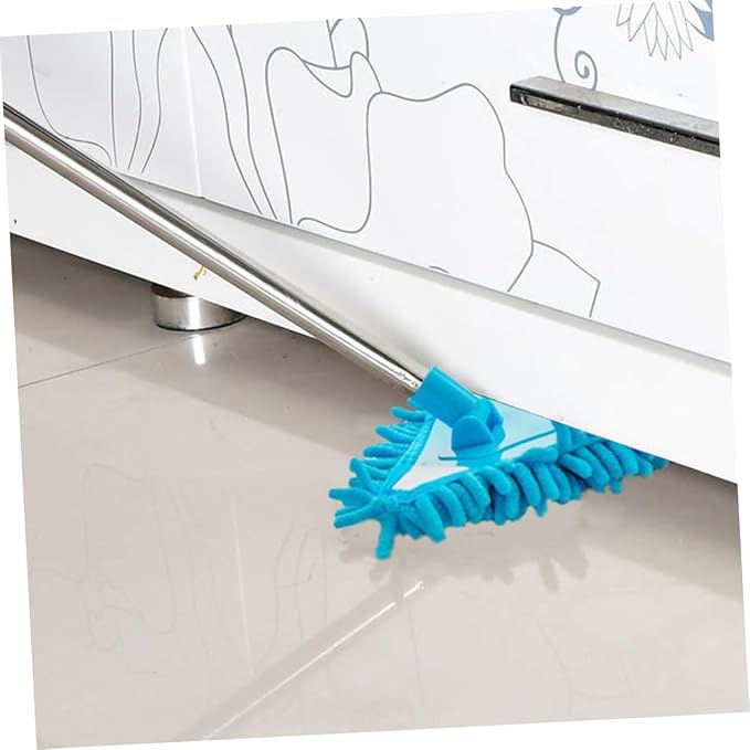 1Pc Triangular Mop Telescopic Rotatable Household Cleaning Mop Lightweight Design for Rotation Soft Absorbent Head Friends