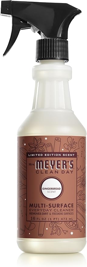 Mrs. MEYER'S CLEAN DAY Multi-Surface Cleaner 3 Pack Variety 16 OZ Each 1 CT (Iowa Pine + Peppermint + Gingerbread)