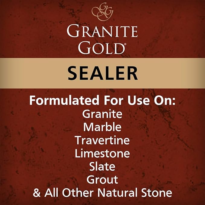 Granite Gold Daily Cleaner Spray 3-Pack with Sealer Spray 1-Pack for Granite Marble Travertine Quartz Natural Stone