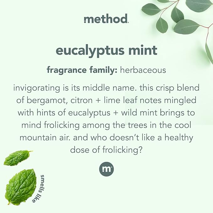 Method Bathroom Cleaner Eucalyptus Mint 28 Ounce (Pack of 2)