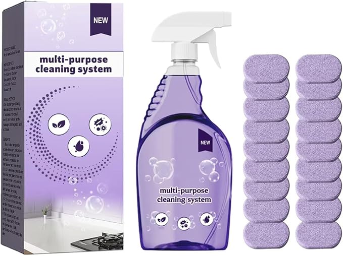 Nuroclean Spray Concentrated Cleaning Tablets Powerful Stubborn Stains RemoverMulti-Surface Cleaner for Home Kitchen Bathroom or More(30pcs tablets)