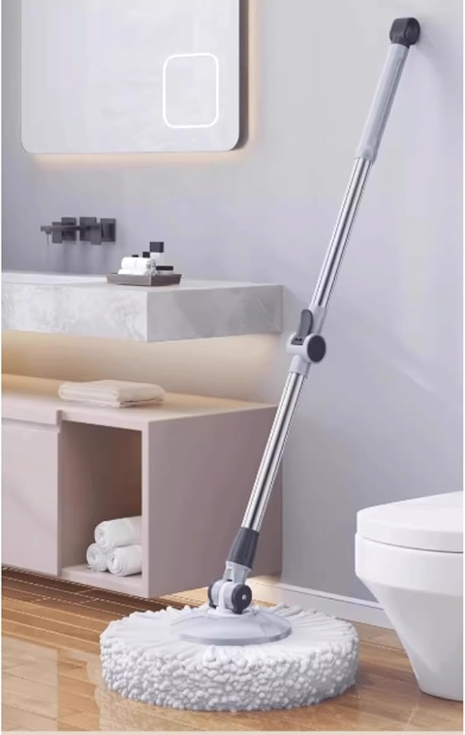 mop Mop for Floor Cleaning Long Handled Microfiber Floor Mop Automatic Spin Drying 2 mop Heads for Kitchen Restaurant Bathroom 1.25m mops