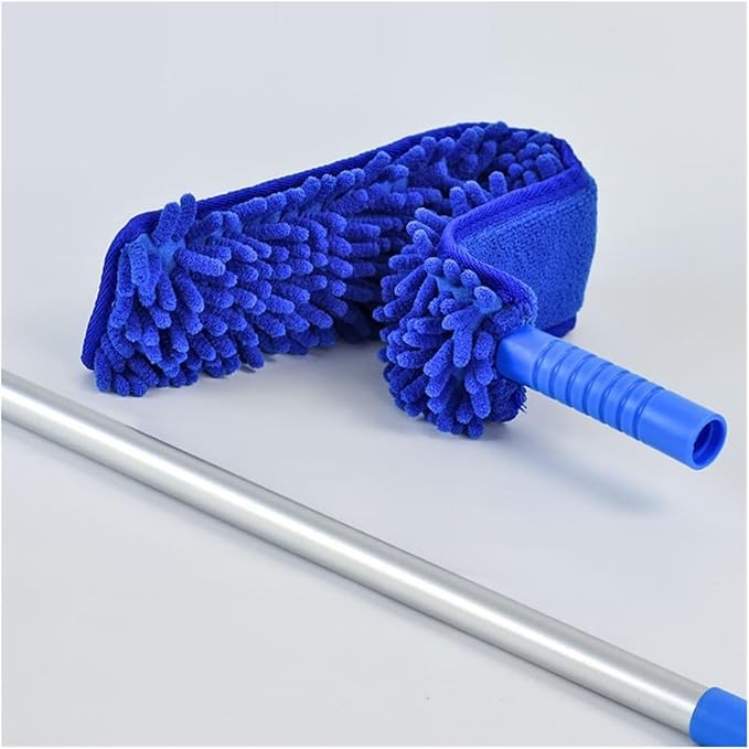 Microfiber Ceiling Fan Blade Cleaning Duster Kit Removable Flexible Cobweb High Dust Removal Dusters(Green 4 Sections)
