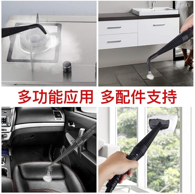 350ML 800W Electric Multi-Function Kitchen Cooker Hood Air &amp Conditioning Steam Cleaner Portable Handheld Steamer Household High Pressure Temperature Cleaner (220V)