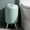 Automatic Motion Sensor Bathroom Trash Can Touchless3 Gallon/11L Smart Garbage BinMini Trash Can with Removable Legs for ToiletKitchenBedroomOfficeSmart Plastic Electric Garbage Cans-Blue