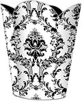 Marye-Kelley WB1274 - Black on White Damask Wastepaper Basket