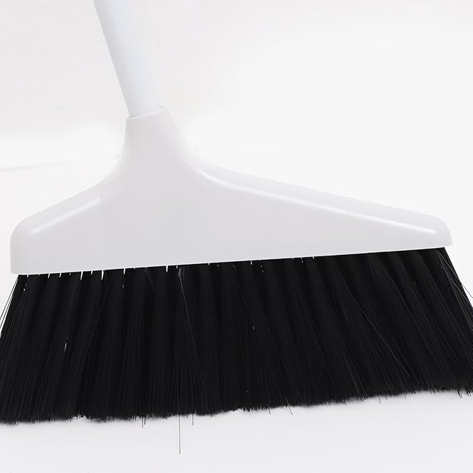 Lurrose 1set Heavy Duty Broom and Dustpan Set Ergonomic Long Handle for Efficient Cleaning for Home Office Indoor Outdoor Use Floor Sweeping Tools