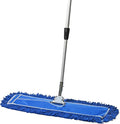 24 Inch Blue Commercial Dust Mop &amp Floor Sweeper with Extendable Handle – Mop for Hardwood Tile and Concrete Floor Cleaning