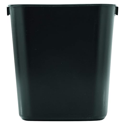 Rubbermaid Commercial Products Fg295500Bla Plastic Resin Deskside Wastebasket 3.5 Gallon/13 Quart Black 4 Pack