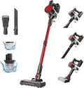 NEWBULIG Cordless Vacuum Cleaner Lightweight Stick Vacuum for Home with Anti-Tangle and LED Lights Powerful Rechargeable Wireless Cleaners for Hardwood Floors Carpet Pet Hair