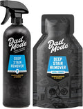 DadMode Laundry Stain Remover | 7-Enzyme Spray for Deep Aged Set-In Clothing Stains | Enzyme Booster Cleans Bodily Fluids Oil Wine Turmeric | Sandalwood &amp Suede | 16oz Bottle + Refill Pouch