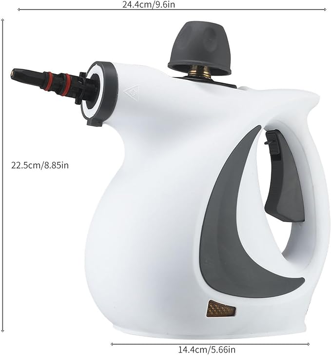 Handheld Pressurized Steam Cleaner - 13 Accessories 9.5ft Cord 3-5 Min Fast Heat 115°C High-Temp Steam for Kitchen Car Tiles Upholstery &amp Windows - Portable Eco-Friendly Chemical-Free