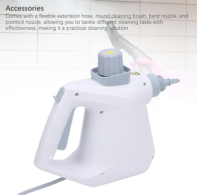 Handheld Steam Cleaner High Pressure Steam Cleaner with Bent Nozzle and Pointed Nozzle Multipurpose Handheld Steamer for Cleaning Portable Steamer for Kitchen Corners Car