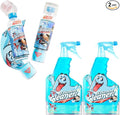 PeerBasics Gunk Getter Travel Spray Bottle With Microfiber Cap - All Purpose Cleaner - Fresh (2 Pack) Plus Spray Bottle With Microfiber Cap - All Purpose Cleaner 16oz - FRESH (2 Pack)